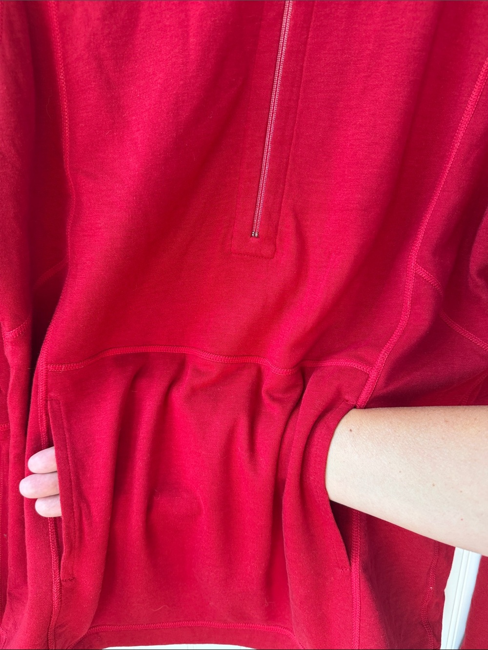 (312)Tommy Bahama Reversible Half Zip Pullover Women’s Red Pink Mock Neck - Picture 6 of 9